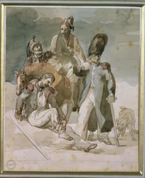 Episodio de la retirada de Napoleón de Rusia en 1812